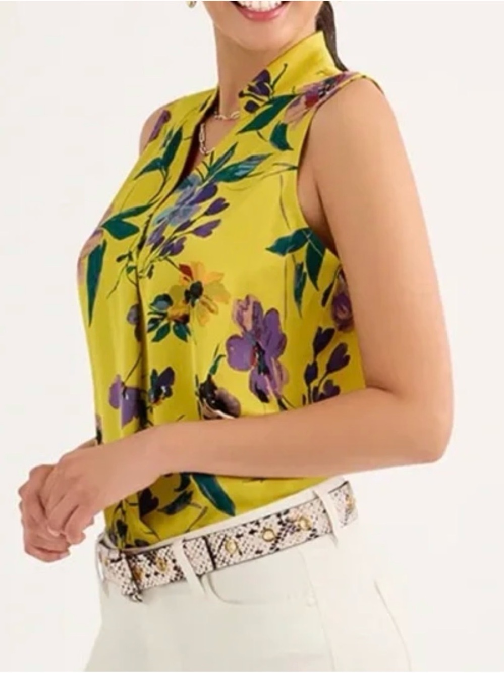 CAbi Printed Epitome Top, size small